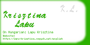 krisztina lapu business card